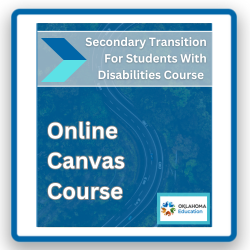 Secondary Transition For Students With Disabilities Course Image/ With link Clickable Link To The Online Canvas Course