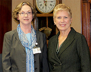 New Board of Education member, Cathryn Franks and Superintendent Janet Barresi