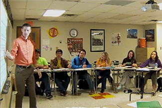 Jason Proctor in classroom