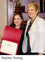 Kaylee Young and State Superintendent Janet Barresi