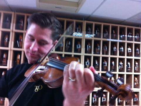 Peter Markes plays a very expensive violin.