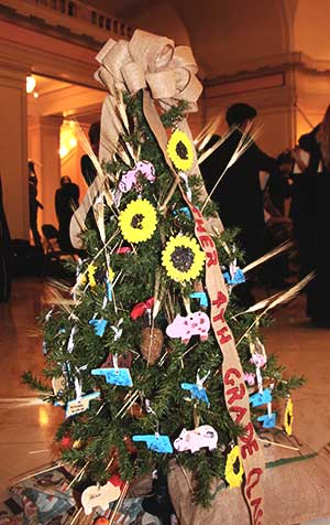Christmas Tree decorated by students