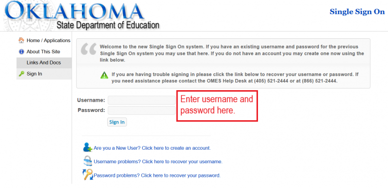 Image of Single Sign On, stating, "Enter username and password here."
